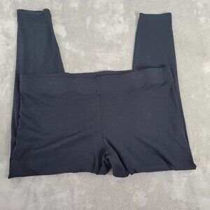 Soma Women’s XL Leggings Black Cropped Stretch Elastic Waist Pull On BLA156E